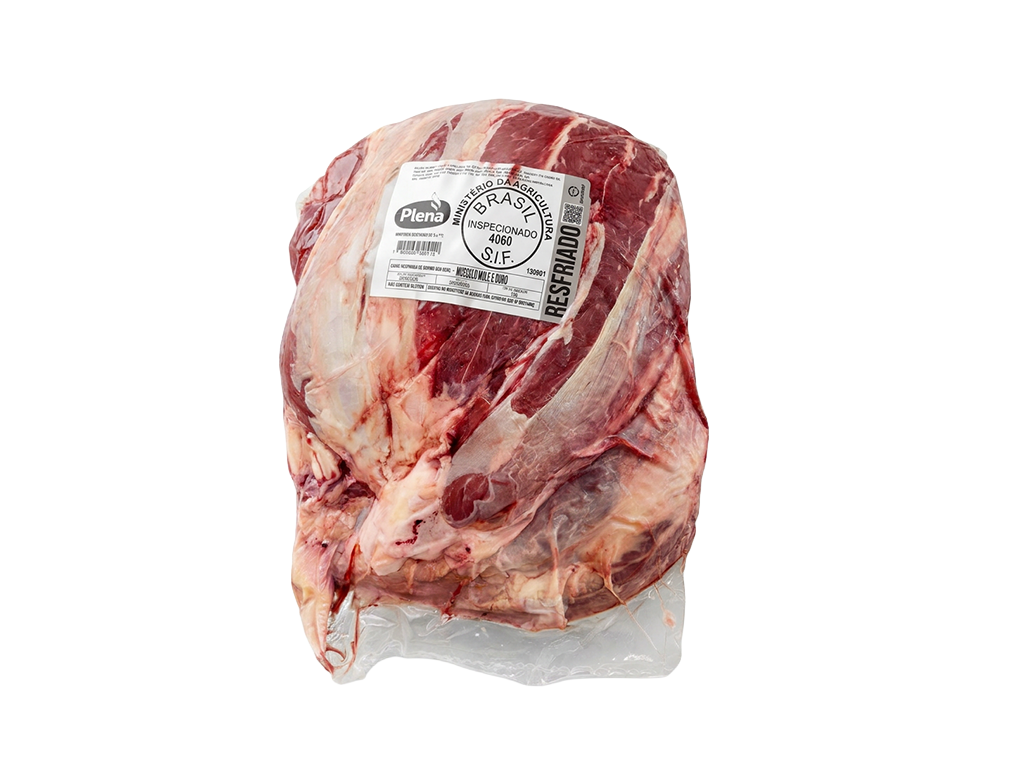 MÚSCULO DO TRASEIRO BOVINO RESFRIADO SEM OSSO PLENA 4 KG (CX 23 KG)